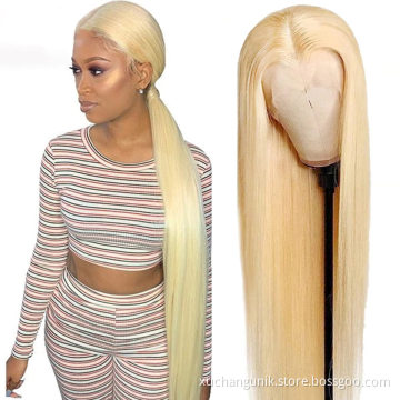 Uniky Wholesale Pre-plucked 13x4 13x6 613 Lace Front Wig Human Hair ,613 Hd Lace Frontal Wig,Blonde 613 Full Lace Wig Human Hair